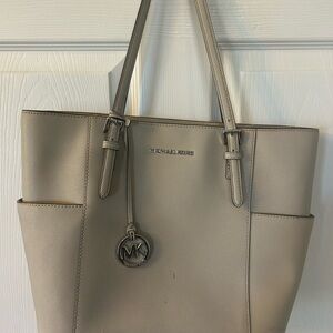 Michael Kors Gray Saffiano Leather Tote